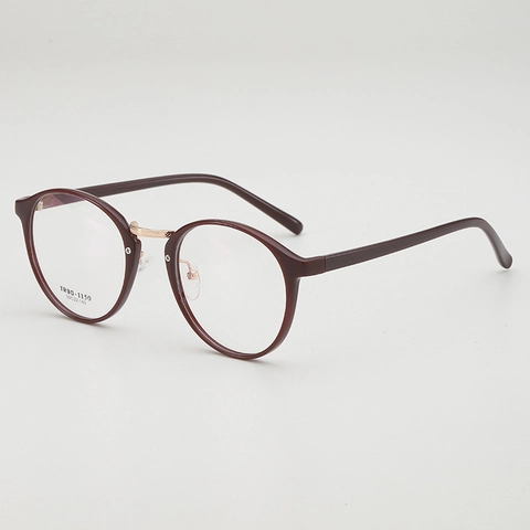 Runde Optische Brille Rahmen TR90 Metallbrücke Vintage Floral Schildpatt Leichte Brille Für Damen Herren