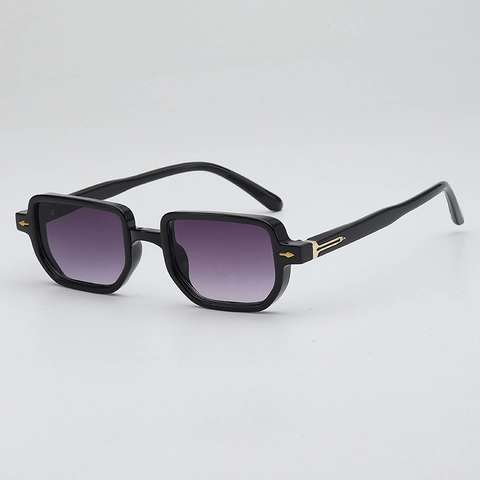 Retro Quadratische Sonnenbrille Damen Herren UV-Schutz Mode PC Rahmen AC Linse Metall Pfeil Dekor Y2K Stil