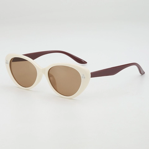 Occhiali Da Sole Cat Eye Montatura In PC Lente AC Moda Retrò Tre Punti Rivetti UV400 All'aperto