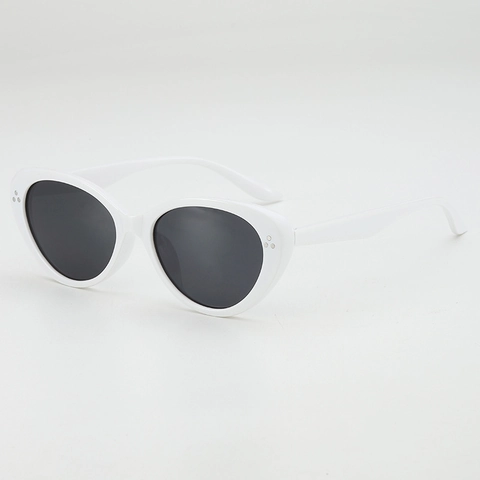 Occhiali Da Sole Cat Eye Montatura In PC Lente AC Moda Retrò Tre Punti Rivetti UV400 All'aperto