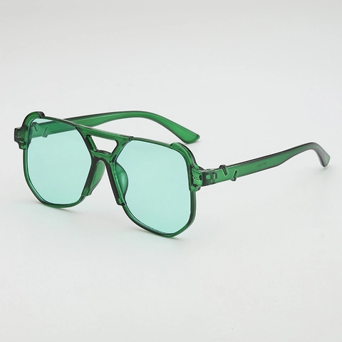 Occhiali Da Sole Aviator Retro Oversize Quadrati Doppio Ponte Montatura PC Protezione UV400 Moda Per Donne Uomini