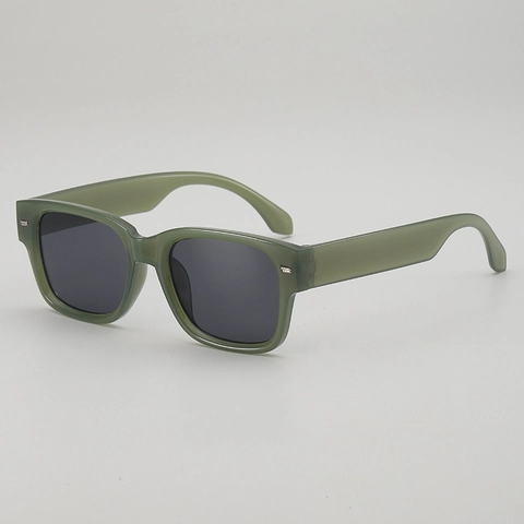 Gafas De Sol Cuadradas Retro Montura PC Lentes AC Protección UV Moda Al Aire Libre Para Hombres Y Mujeres Decoración Remache
