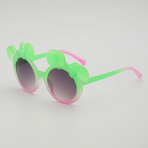 Occhiali Da Sole Per Bambini Orecchie Cartone Animato Fiocco Protezione UV400 Colore Sfumato Gelatina Per Bambine