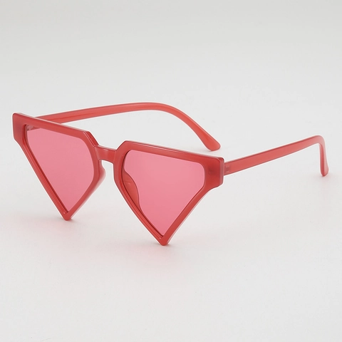Gafas De Sol Triangulares Montura Geométrica PC Protección UV400 Color Caramelo Fiesta Playa Tendencia Mujeres Hombres