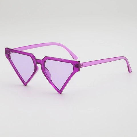 Gafas De Sol Triangulares Montura Geométrica PC Protección UV400 Color Caramelo Fiesta Playa Tendencia Mujeres Hombres