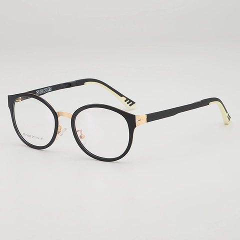 Retro Ronde Optische Brilmonturen Vintage Gestreepte Full Rim PC Brillen Voor Dames Heren Klaar Voor Bijziendheid Licht