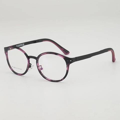 Retro Ronde Optische Brilmonturen Vintage Gestreepte Full Rim PC Brillen Voor Dames Heren Klaar Voor Bijziendheid Licht
