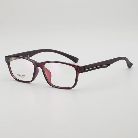 Retro Rectangular Optical Glasses Frame TR90 Lightweight Square Eyewear For Men And Women Simple Vintage Style