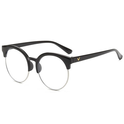 Gafas Anti Luz Azul Niños Redondas Retro Media Montura Metal PC Para Niños Niñas Moda Color Caramelo