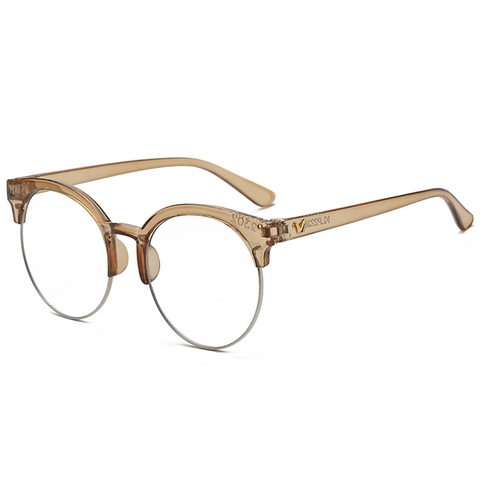 Gafas Anti Luz Azul Niños Redondas Retro Media Montura Metal PC Para Niños Niñas Moda Color Caramelo