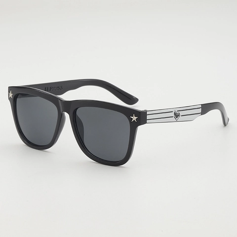 Lunettes De Soleil Enfant Protection UV400 Monture PC Verres AC Grand Cadre Carré Décor Étoile Style Street Garçons Filles