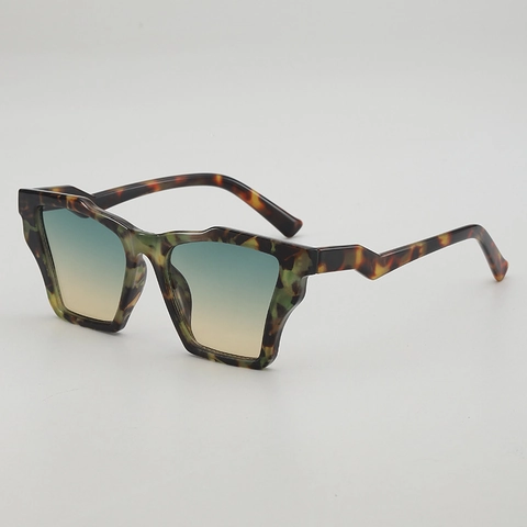 Occhiali Da Sole Occhi Di Gatto Geometrici Irregolari Lenti Sfumate AC Protezione UV400 Montatura PC Punk Hip Hop Unisex