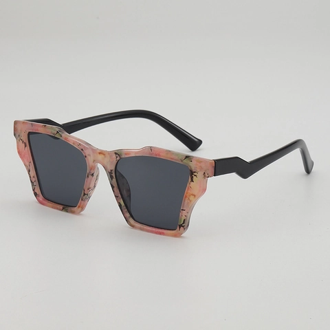 Occhiali Da Sole Occhi Di Gatto Geometrici Irregolari Lenti Sfumate AC Protezione UV400 Montatura PC Punk Hip Hop Unisex