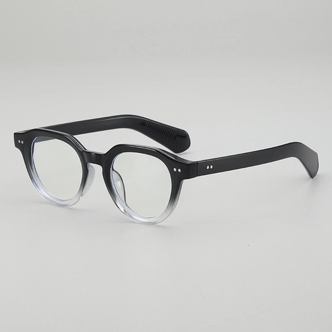 Occhiali Retrò Con Montatura Rotonda Montatura In PC Anti-Luce Blu Dettaglio Rivetti Stile Vintage Per Uomo E Donna
