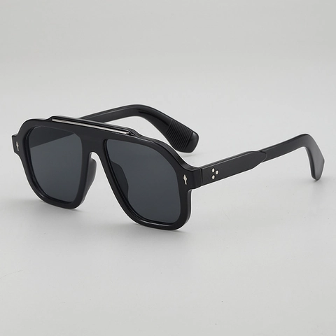 Oversized Aviator Zonnebril Vintage Retro Dubbele Brug UV400 Bescherming PC Montuur AC Lenzen Mode Voor Unisex