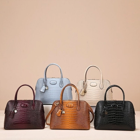 Borsa A Mano In Pelle PU Con Stampa Coccodrillo Portafoglio E Bustina Vintage Elegante Manico Borsa A Tracolla Per Donna