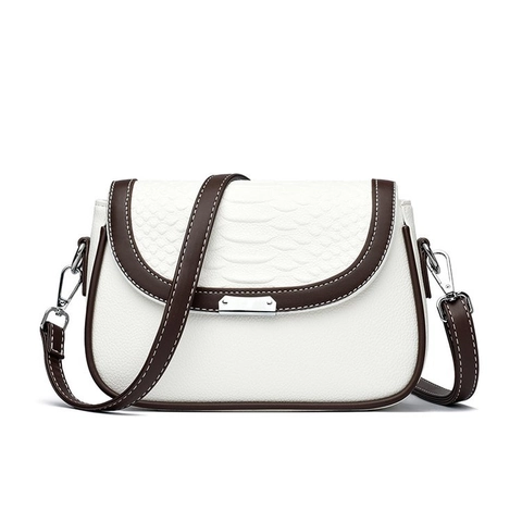 Bolso Bandolera Mujer Cuero PU Grabado Patrón Serpiente Bloque Color Bolso De Hombro Versátil Con Correa Ajustable Retro