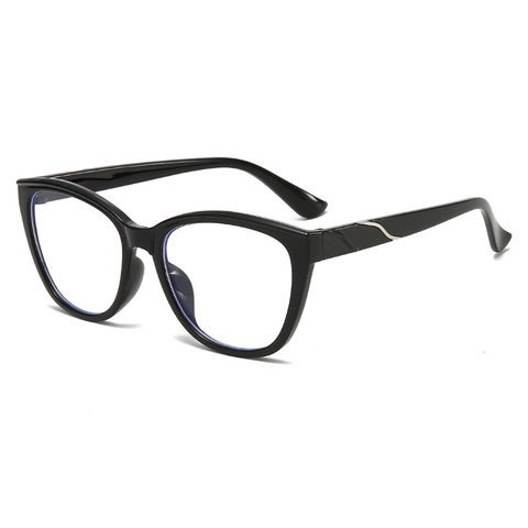 Occhiali Occhio Di Gatto Anti Luce Blu Da Donna Retro Montatura Ottica Con Decorazione Metallica PC Leggero
