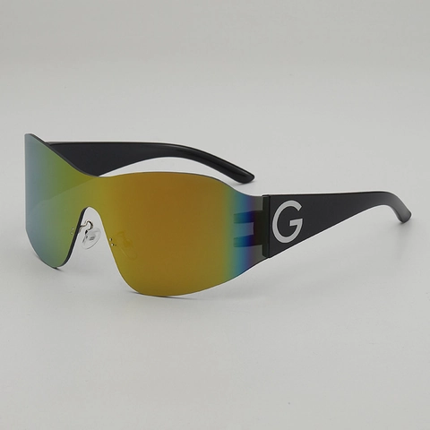 Eendelige Shield Zonnebril UV400 Bescherming PC Frame Reflecterende Mercury Lens Y2K Sport Wielersport Voor Unisex