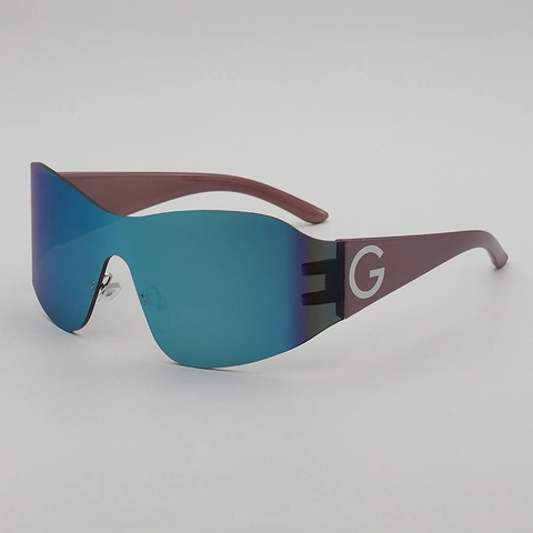 Eendelige Shield Zonnebril UV400 Bescherming PC Frame Reflecterende Mercury Lens Y2K Sport Wielersport Voor Unisex