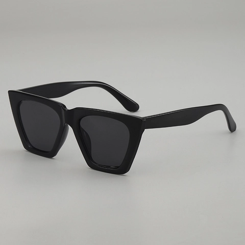 Modische Übergroße Eckige Sonnenbrille UV400 Schutz PC Rahmen AC Gläser Vintage Cat Eye Brille Für Reisen Autofahren