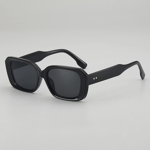 Vintage Square Sunglasses UV400 Protection PC Frame AC Lens Fashion Rivet Small Frame Eyewear For Travel