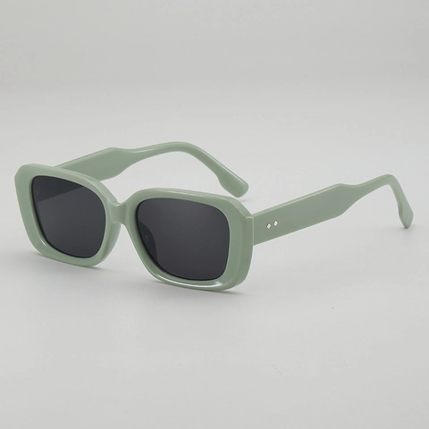 Vintage Square Sunglasses UV400 Protection PC Frame AC Lens Fashion Rivet Small Frame Eyewear For Travel