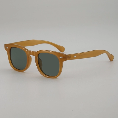 Vintage Round Sunglasses UV400 Protection PC Frame AC Lens Metal Rivets Retro Classic Style Unisex Travel Outdoor Eyewear