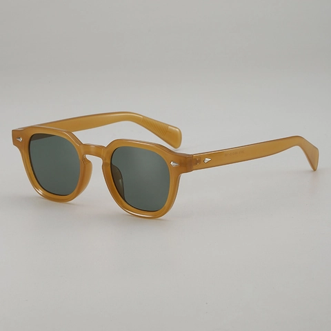 Occhiali Da Sole Rettangolari Vintage Protezione UV400 Retro Piccola Montura Moda Con Decorazione Di Borchie Per Uomini Donne