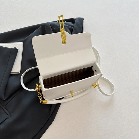 Patchwork Crossbody Bag Women PU Leather Woven Fabric Metal Buckle Shoulder Handbag Elegant Fashion
