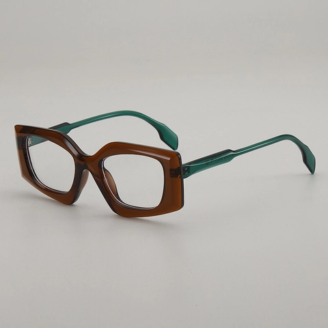 Geometric Square Eyewear Frames PC Frame Anti Blue Light Clear Lens Retro Personality Glasses For Women And Men