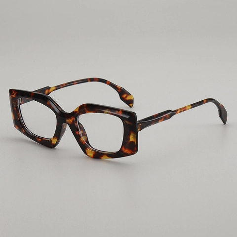 Geometric Square Eyewear Frames PC Frame Anti Blue Light Clear Lens Retro Personality Glasses For Women And Men