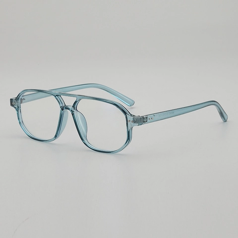 Montature Per Occhiali Quadrati Pilot Vintage Doppio Ponte Anti Luce Blu Lente Trasparente Montatura PC Occhiali Per Uomo Donna