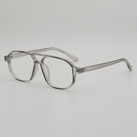 Montature Per Occhiali Quadrati Pilot Vintage Doppio Ponte Anti Luce Blu Lente Trasparente Montatura PC Occhiali Per Uomo Donna