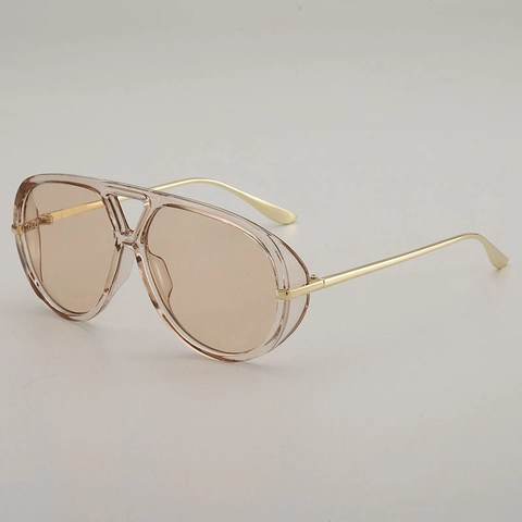 Aviator Sunglasses PC And Metal Frame Large Retro Fashion UV400 Protection Square Tinted Eyewear For Men Women