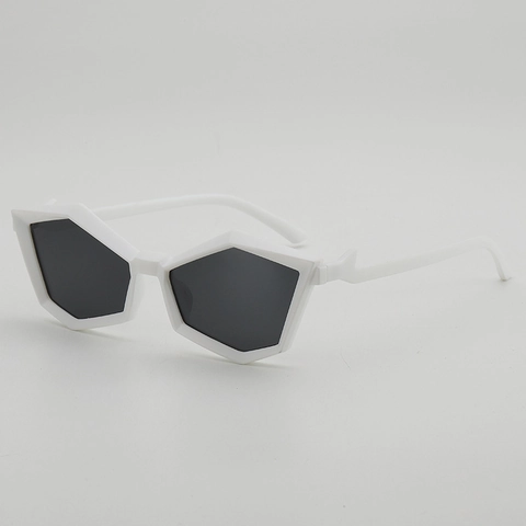 Lunettes De Soleil Géométriques Pentagone Monture PC Protection UV400 Punk Futuriste Hip Hop Mode Hommes Femmes