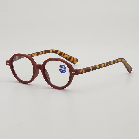 Occhiali Da Lettura Retro Montatura Rotonda Anti Luce Blu Aste Tartarugate Eleganti Occhiali In PC Per Donna