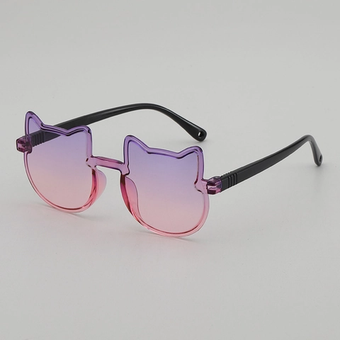 Gafas De Sol Para Niños Forma Oreja Gato Degradado Protección UV400 Marco PC Moda Lindas Para Niñas Aire Libre