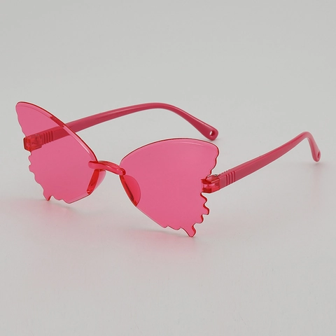 Kids Butterfly Sunglasses Rimless PC UV Protection Cartoon Party Fashion Eyewear For Boys Girls