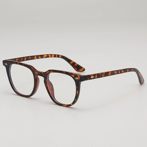 Retro Square Blue Light Blocking Optical Glasses Frames PC Tortoise Pattern Vintage Oversized Eyeglasses For Women