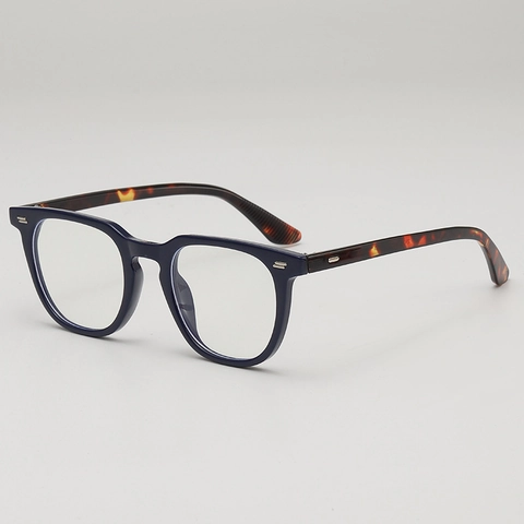 Retro Square Blue Light Blocking Optical Glasses Frames PC Tortoise Pattern Vintage Oversized Eyeglasses For Women