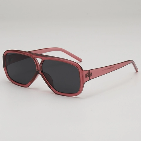 Lunettes De Soleil Pilote Rétro Vintage Monture PC Double Pont Protection UV400 Grand Cadre Mode Pour Femmes Hommes