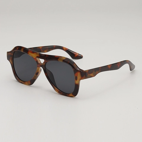 Lunettes De Soleil Aviateur Rétro À Double Pont Hommes Femmes Surdimensionnées Protection UV400 Mode Vintage