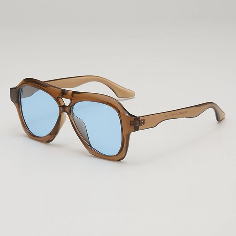 Lunettes De Soleil Aviateur Rétro À Double Pont Hommes Femmes Surdimensionnées Protection UV400 Mode Vintage