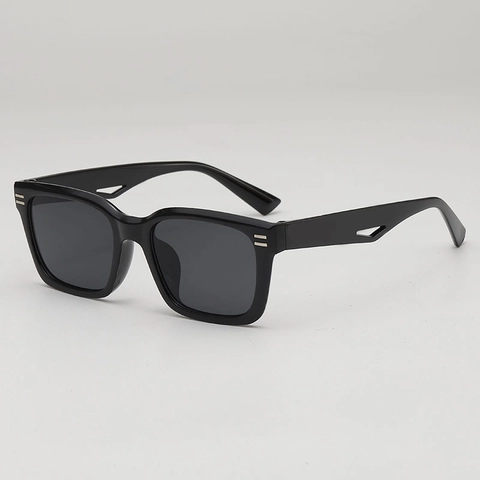 Gafas De Sol Cuadradas Retro Protección UV400 Patillas Caladas Decoración Metal Gafas De Moda Para Hombres Mujeres Outdoor