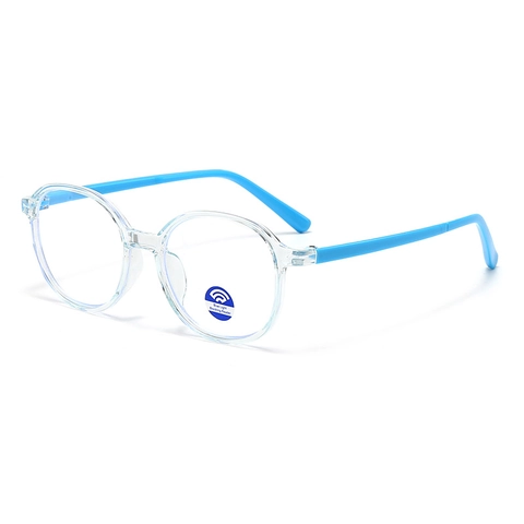 Occhiali Anti Luce Blu Per Bambini Montatura Rotonda PC Flessibile Retro Colori Gelatina Per Ragazzi Ragazze Studenti