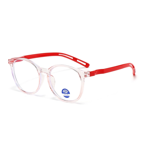 Kids Blue Light Blocking Glasses Round PC Frame Jelly Color Retro Anti Glare Eye Protection For Children Boys Girls