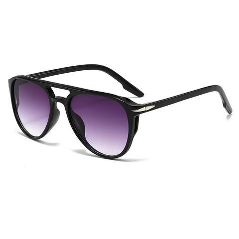 Retro Aviator Sunglasses Unisex Vintage Double Bridge Oversized PC Frame AC Lens UV400 Protection Fashion Eyewear