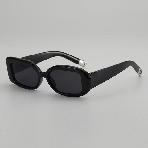 Rectangular Sunglasses Retro Vintage Wide PC Frame AC Lens UV400 Protection Fashion Hip Hop For Men Women Metal Decor