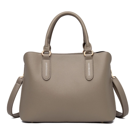 Litchi Grain PU Leder Tote Bag Für Frauen Koreanischer Stil Gesteppte Schulter Umhängetasche Handtasche